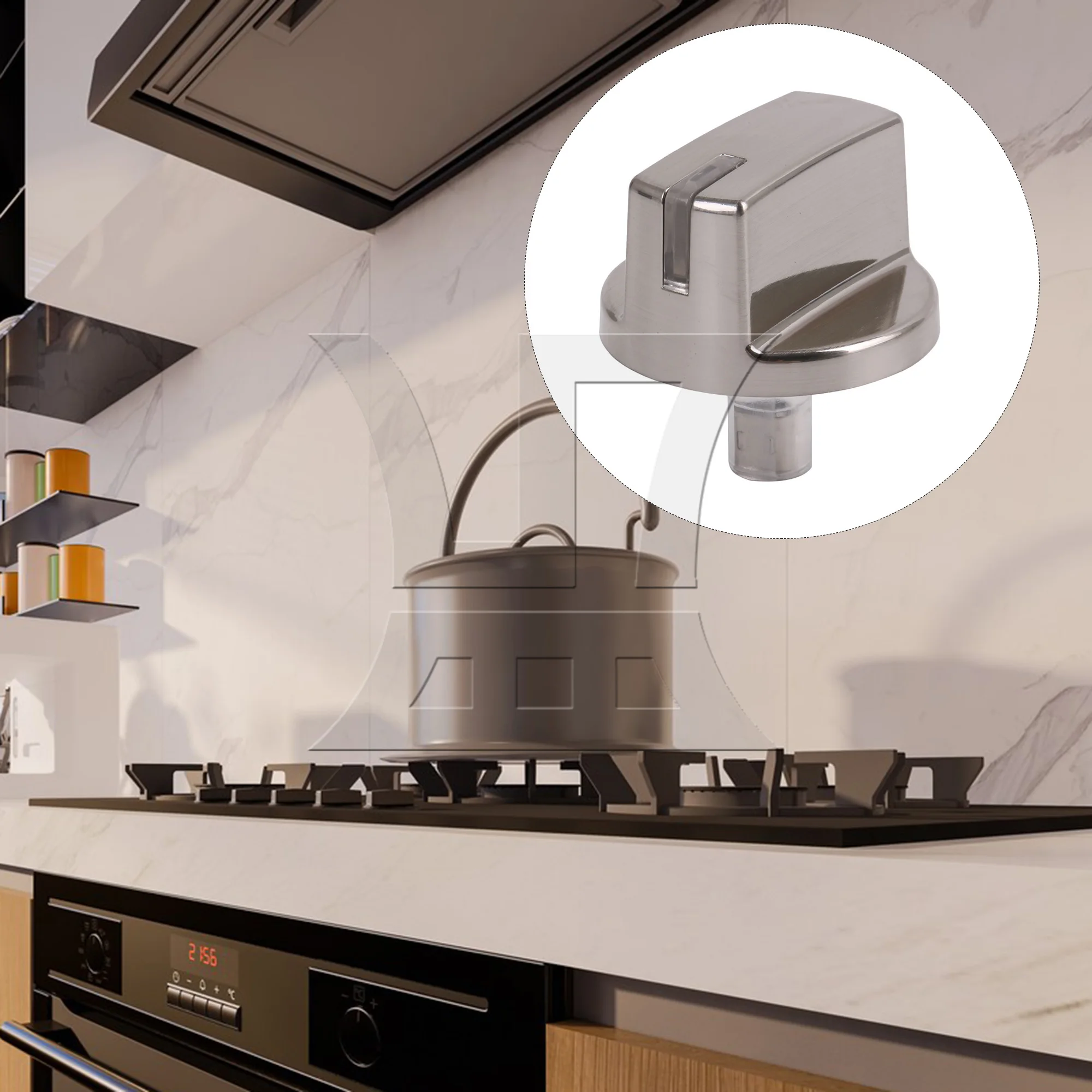 CNBTR Silver Burner Control Knob with 6x5.5mm Mount Hole Replacement for AP5594929