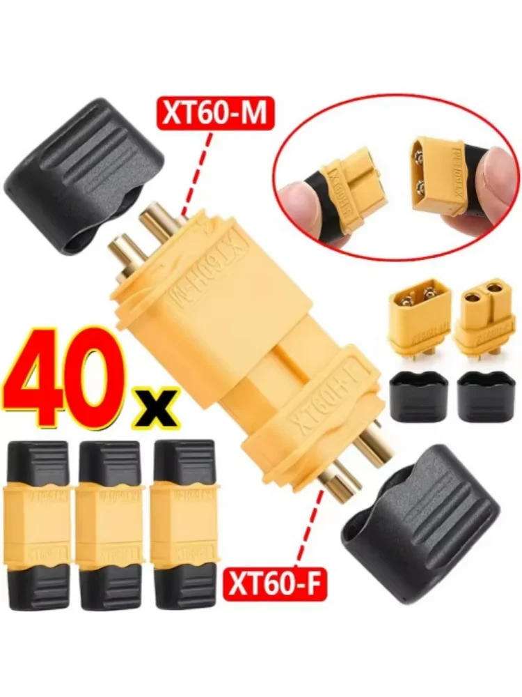 XT60 Mannelijke Vrouwelijke Bullet Adapters XT60 Connector Stekkers met Schede voor RC Lipo Batterij Auto Boot XT-60-M XT-60-F Connectors - afbeelding 2