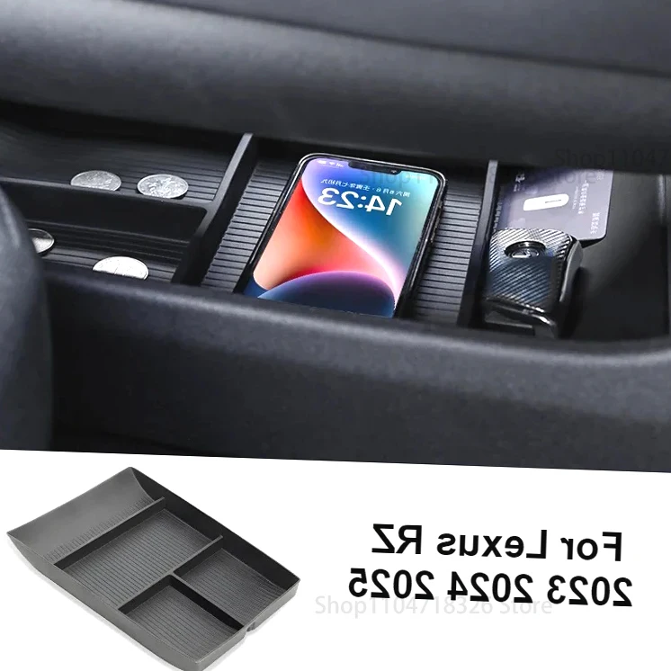 

For Lexus RZ450e RZ300e 2023 2024 Central control organizer tray under center console storage box TPE interior accessories