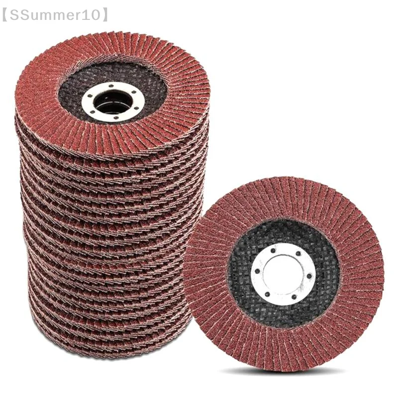 【xxx】Brown Corundum 1pc 4 5 Inch Flap Disc 40 60 80 120 Grit Assorted Abrasive Grinding Sanding Wheel For Grinding Polishing【SS】