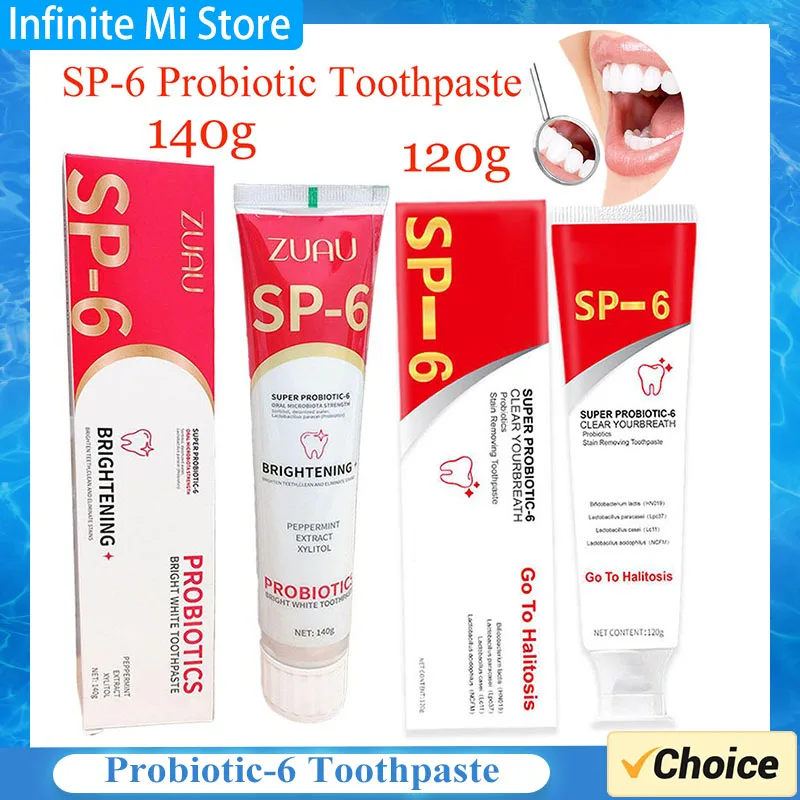 

Probiotic Toothpaste SP-6 Whitening Tooth Remove Plaque Stains Teeth Whitener Oral Hygiene Clean Fresh Breath 120g/140g