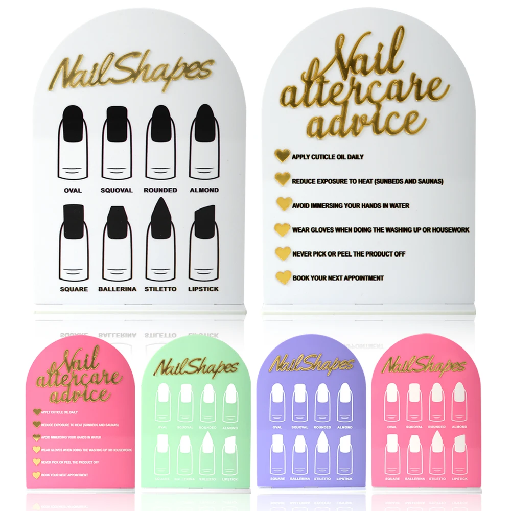 1Set Nail Art Display Board Acrylic Nail Art Display Stand Manicure Display Nail Tip Showing Holder for Nail Salon Nail Art Tool