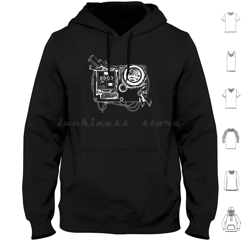 Gopro-White Hoodies Long Sleeve Gopro Gopro Fpv Drone Cinewhoop Style Pcb White