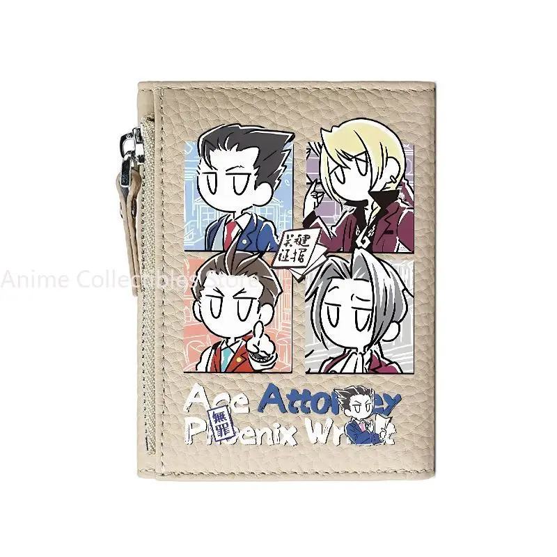 Porte-monnaie décontracté Anime Ace Attorney Miles Edgeworth, porte-cartes, portefeuille, cadeaux d'anniversaire