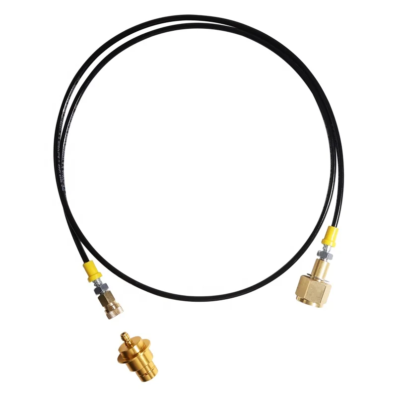 Soda Water Stream Terra DUO Quick Connect to External Co2 Tank Adapter Hose Kit W21.8-14 or CGA320 with Disconnect Connector