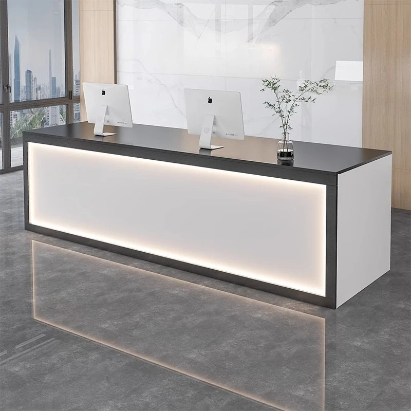 White Rental Reception Desks Luxury Counter Beauty Modern Reception Desks Corner Podium Recepcion Mostrador Office Furniture