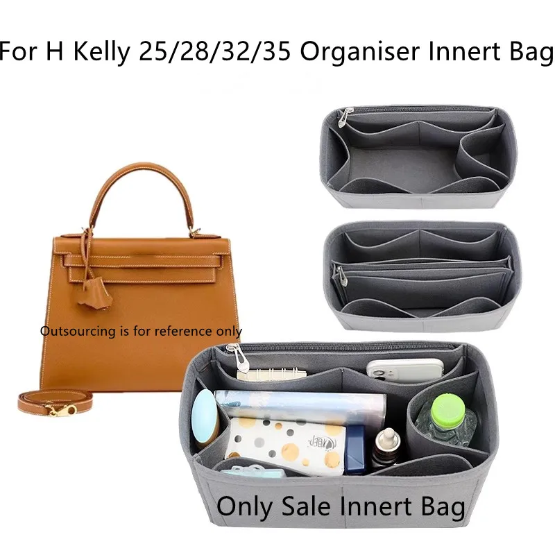 Only Sale Innert Bag Felt Insert Liner Purse Organiser Pouch Handbag Tote Bag Internal Bag For Kelly 25 28 32 35 bag