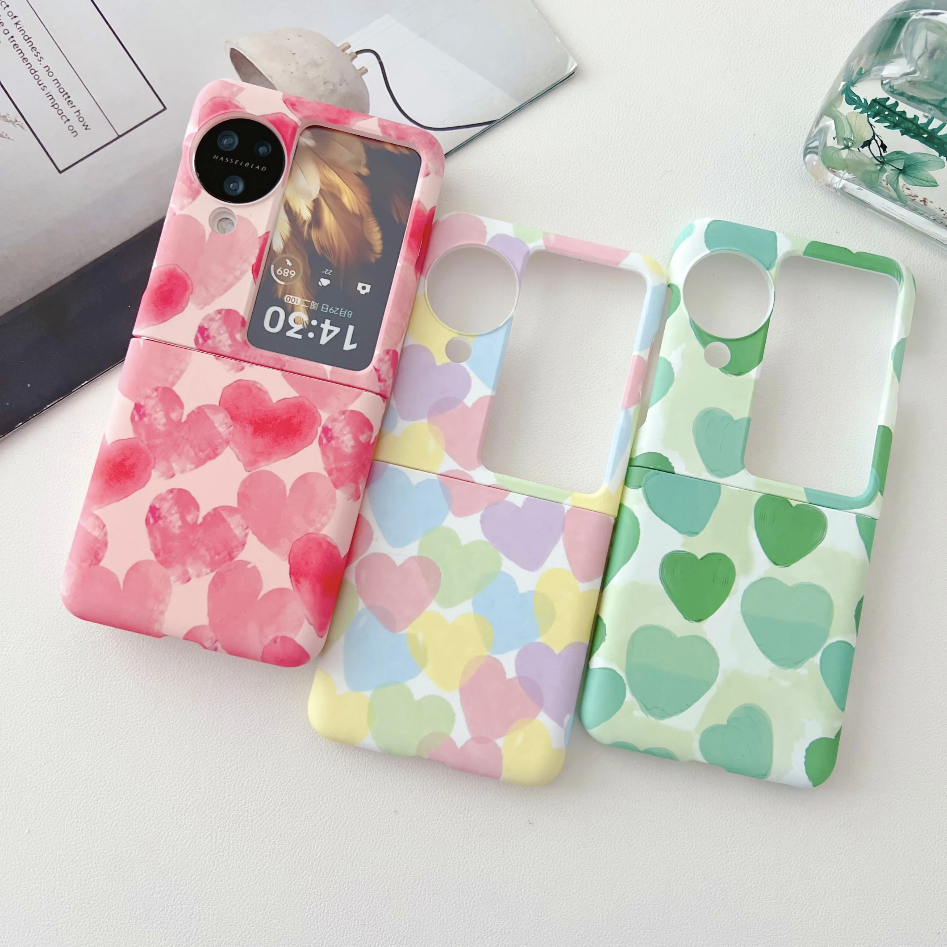 

Colorful Love Hard Pc Shockproof Phone Case For OPPO Find N3 / N2 Flip Back Cover