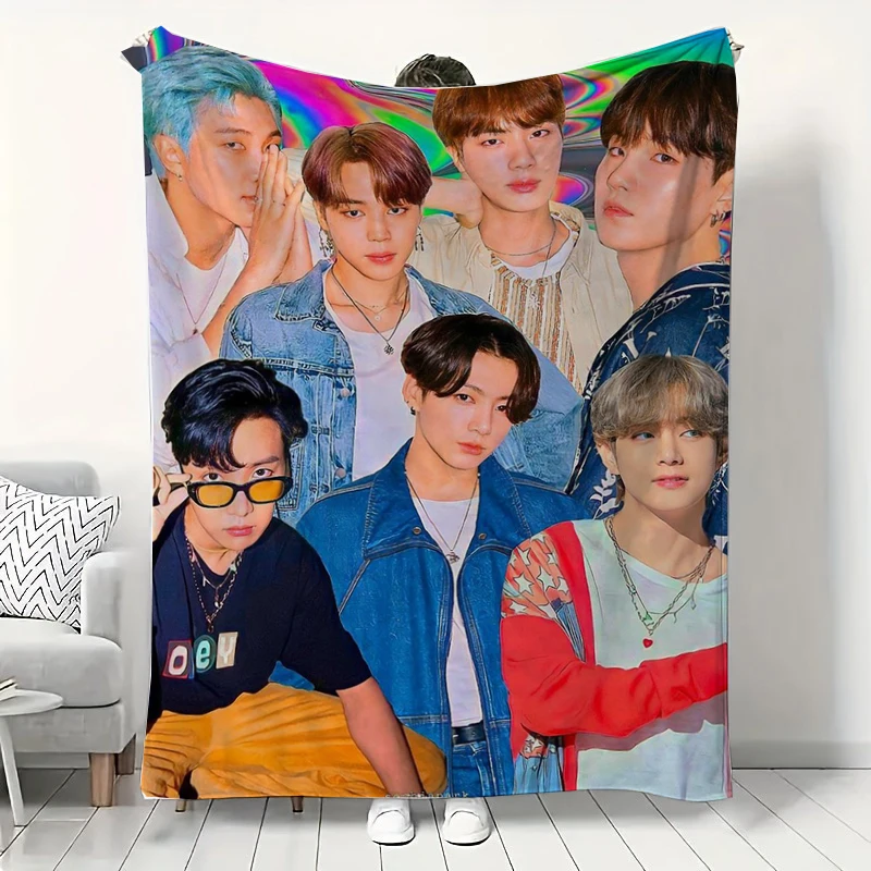 Куленепробиваемое одеяло для мальчиков MINISO BTS. Подходит для детей/взрослых/пар, дома/кемпинга, фланелевое одеяло мягкое и удобное. Куленепробиваемое одеяло для мальчиков MINISO BTS. Подходит для детей/взрослых/пар, дома/кемпинга, фланелевое одеяло мягкое и удобное.