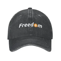 Bitcoin Freedom Denim czapka z daszkiem czapki z daszkiem regulowane kobiety mężczyźni Crypto Btc Blockchain czapka wiosna jesień klasyczna Casquette Gorras