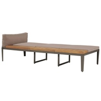 VidaXL sun lounger with upholstery Acacia solid wood Brown