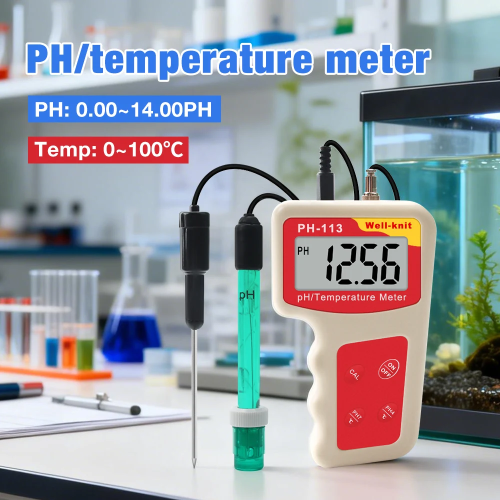 

Digital Display Automatic Calibration PH Meter with 0-50 ℃ Temperature Compensation Portable PH Test Acidity Meter Waterproof