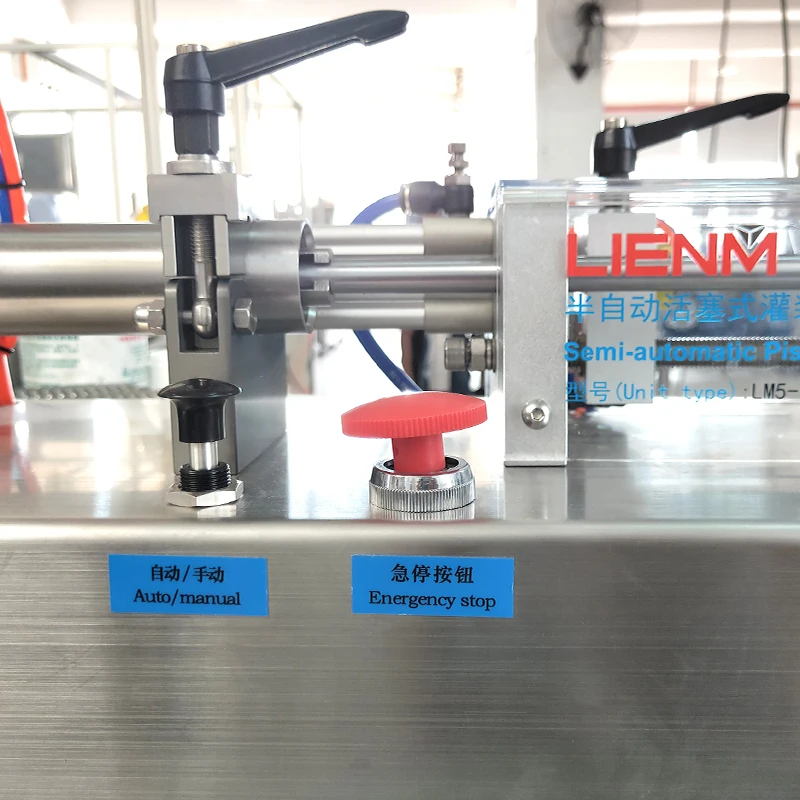 Máquina de llenado de detergente líquido neumático, llenado de botellas de pasta de crema y líquido Horizontal semiautomático, 2 boquillas