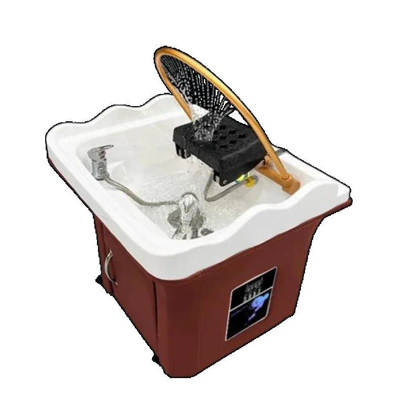 Professional Furniture Beauty Salon Fumigate Machine Shampoo Beds Barber Chair Massage Cheap Hairdressing Lavacabezas Full Bowl