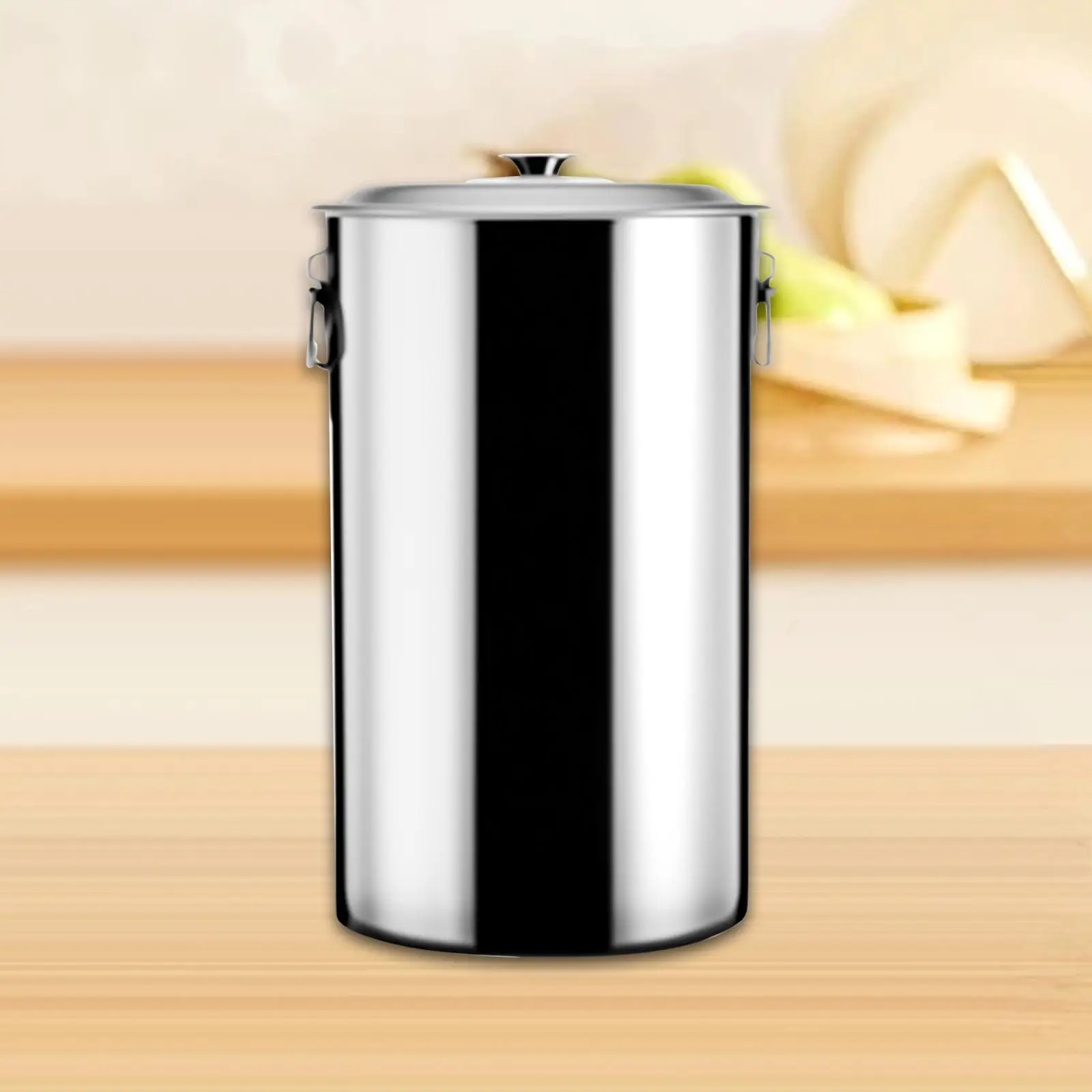 

Stainless Steel Bucket with Lid with Handle 20L Heavy Duty Beverage Drink Bucket for Party Kitchen Barbecue Picnics Household