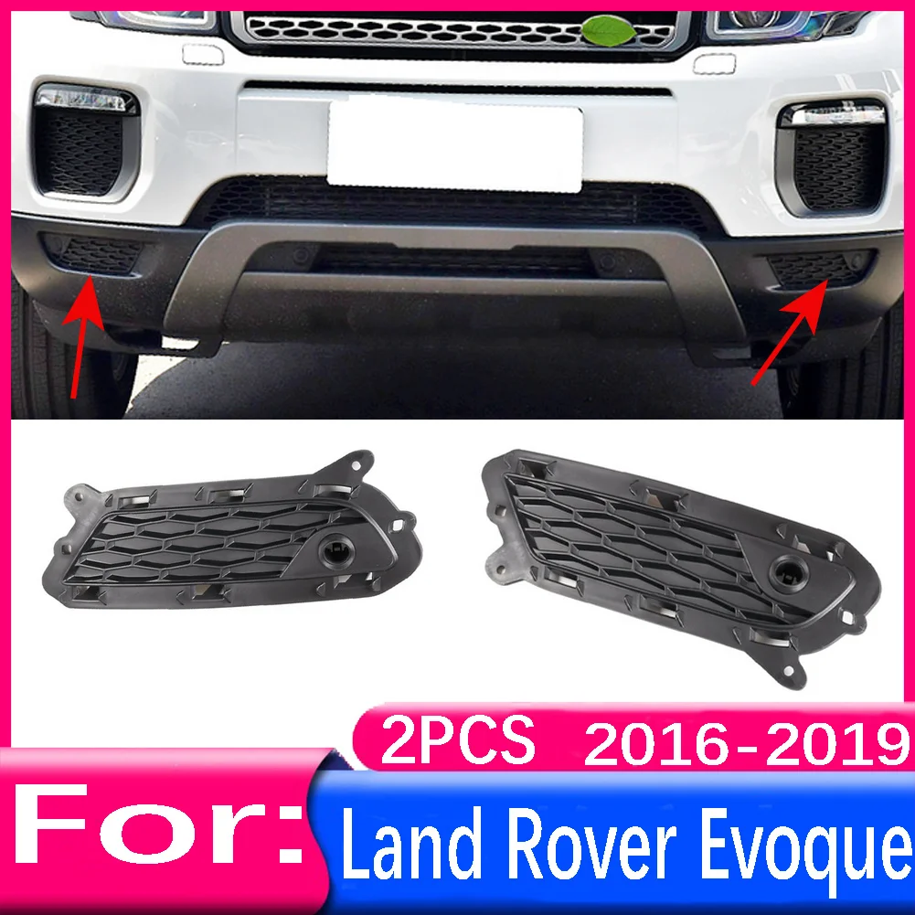 

2PCS Car Front Bumper Fog Lamp Frame cover trim Lower Side Grille For Land Rover Range Rover Evoque L358 2016 2017 2018 2019