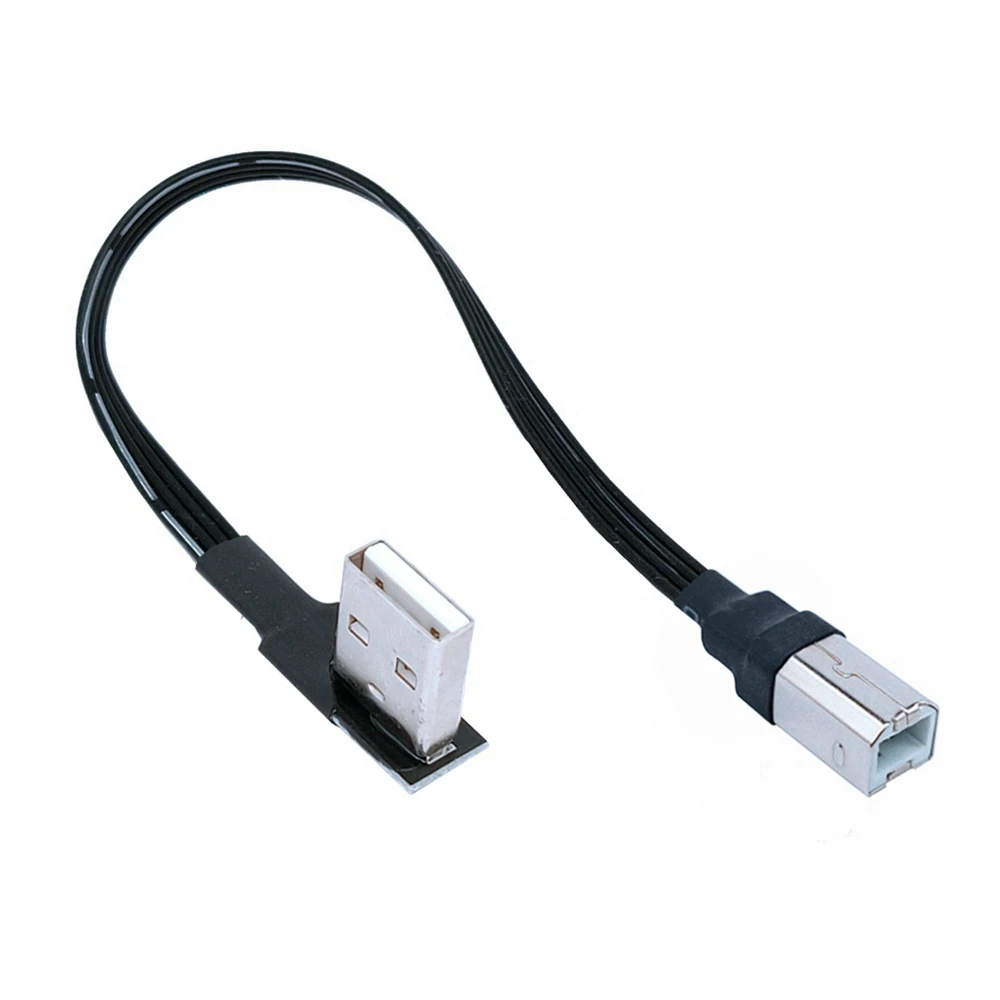 Câble d'alimentation d'imprimante USB 2.0 A-B mâle à mâle Scanner fil d'imprimante USB Convertir ligne de données 0.3M 50CM 3M 1M Coude noir 90 2M