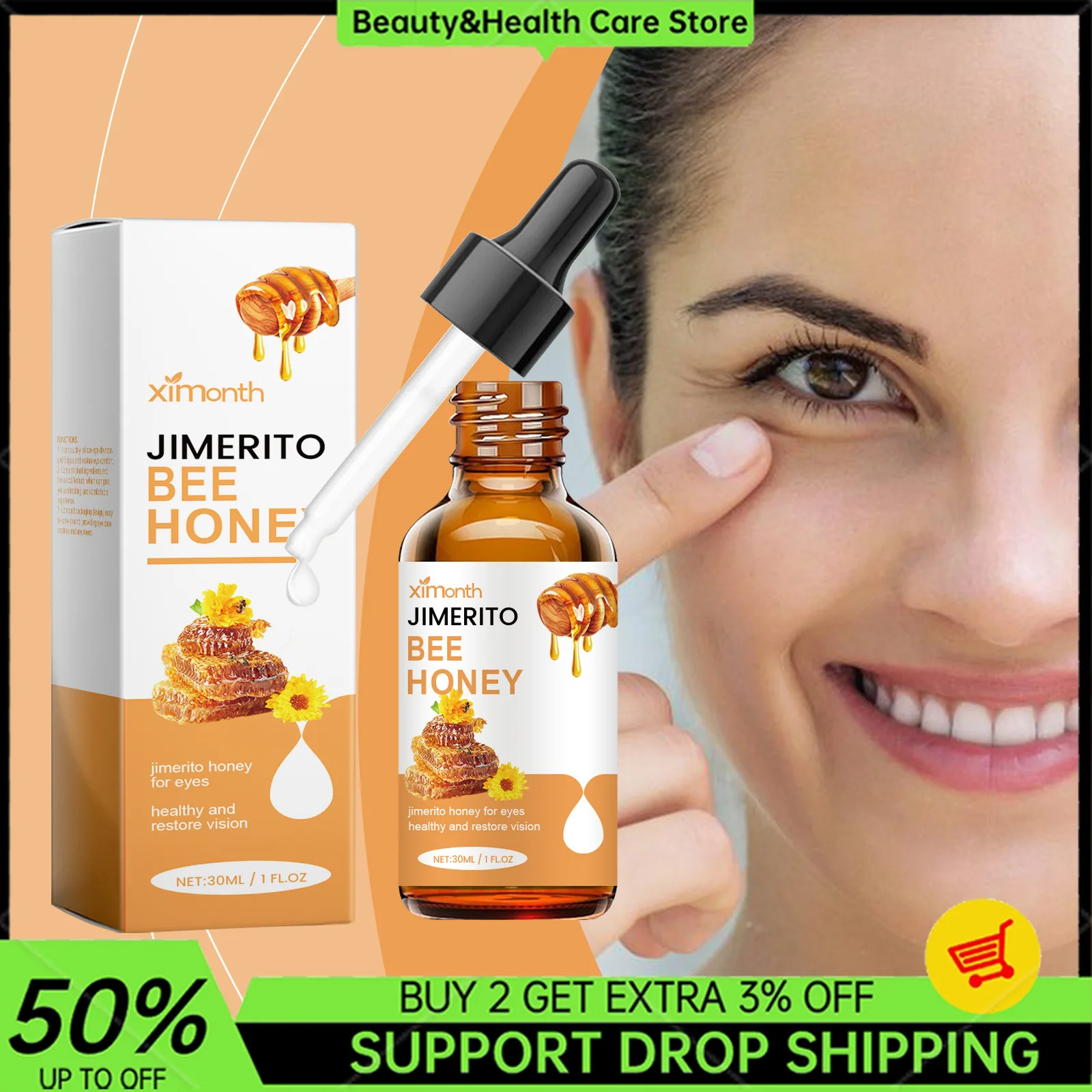 

Bee Venom Eye Serum Solution Refreshing Deep Moisturiz Relieving Eye Soreness Drying Restore Vitality Comfortable Care Eye Drops