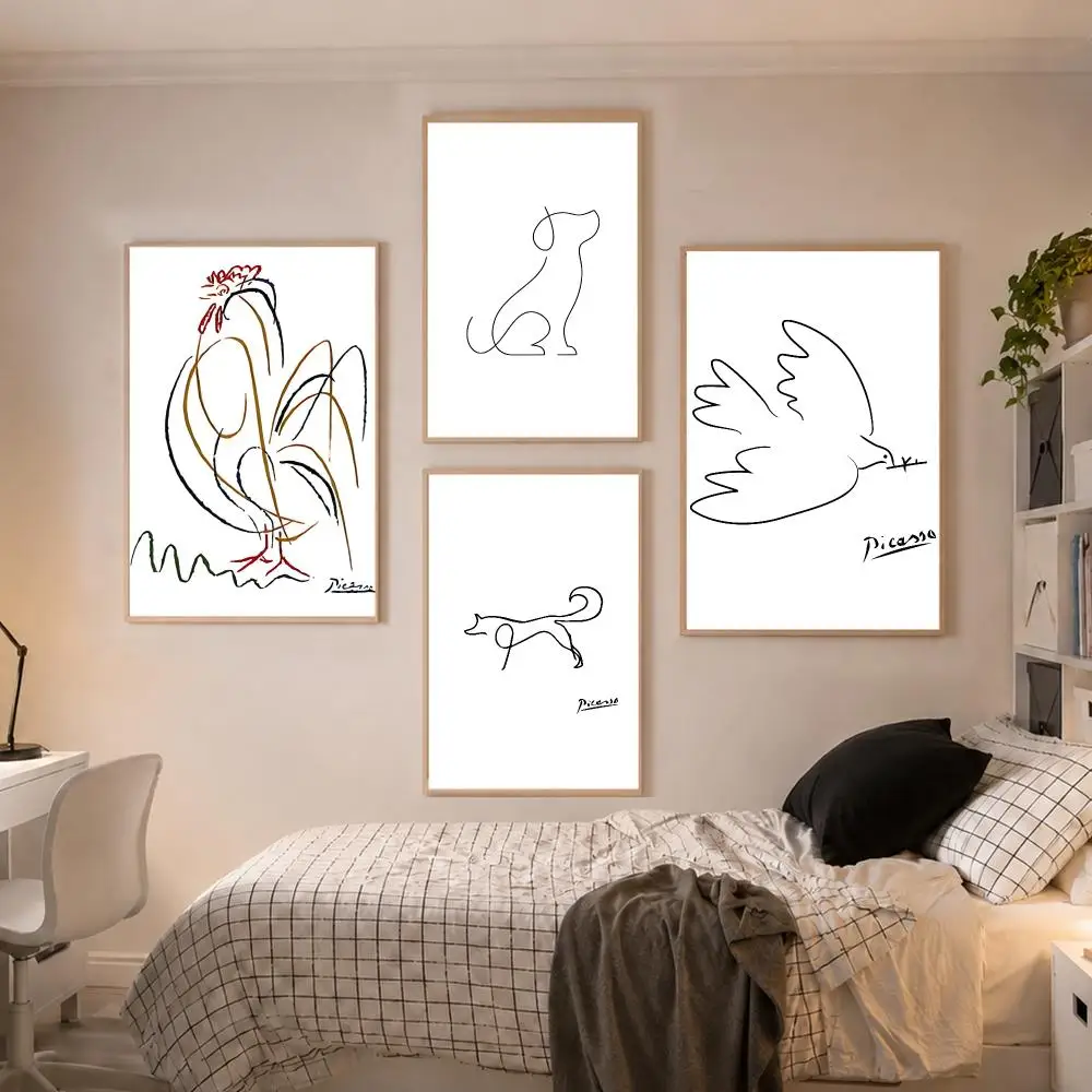 Artist P-Pablo Picasso Poster Modern Aesthetic Wall Art Poster Home Bar Cafe Decor Gift