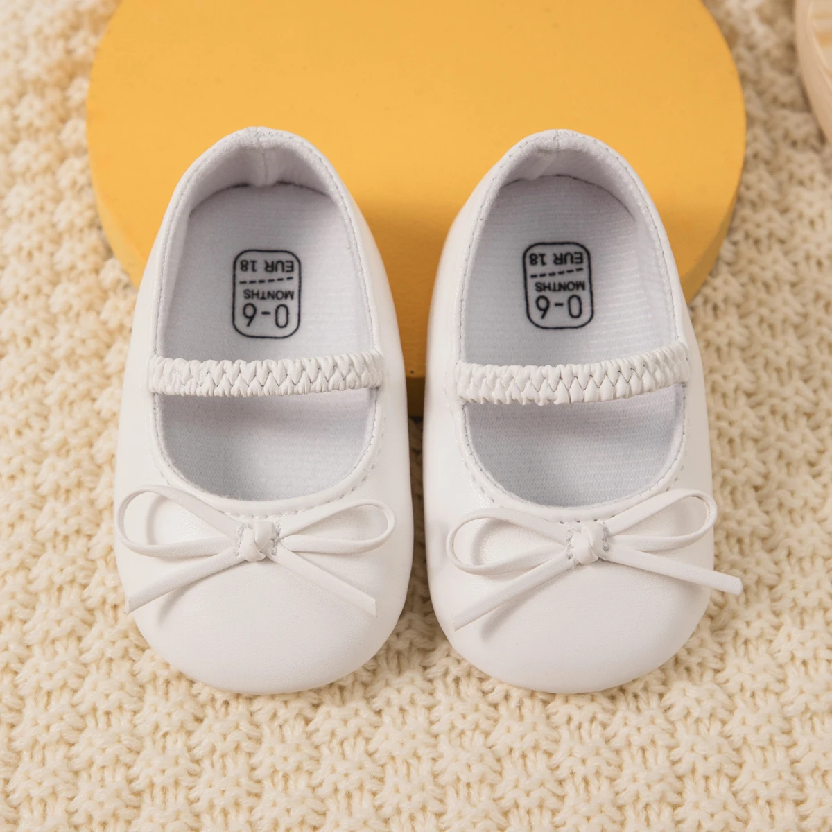 KIDSUN Spring Summer Baby Girl Shoes Newborn Soft Sole Anti-Slip BowKnot Dress Toddler First Walker Baptist Shoes