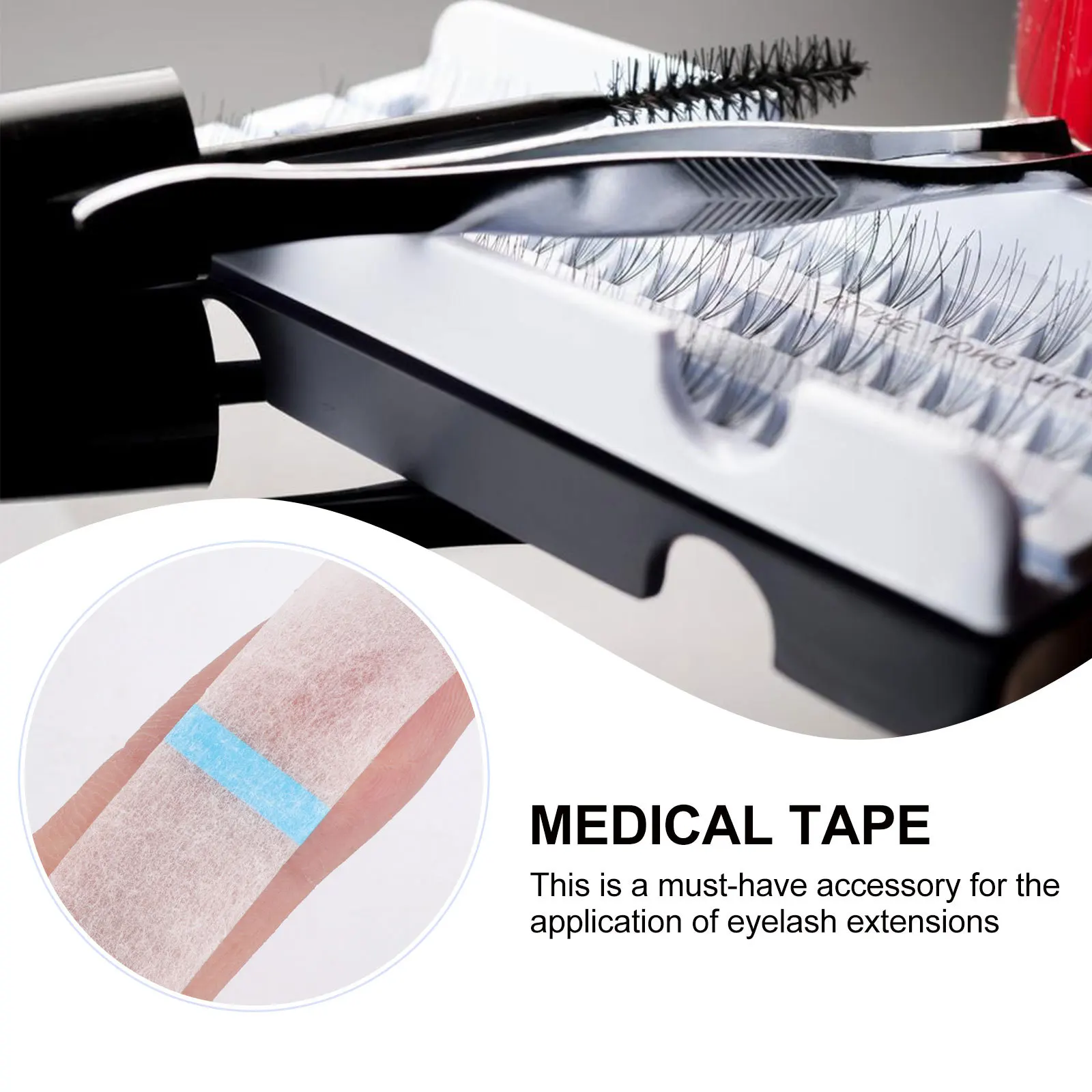 20 قطعة شريط عزل لملحقات رمش غير المنسوجة النسيج شريط لاصق لوازم صالون التجميل لاش فصل أداة البني