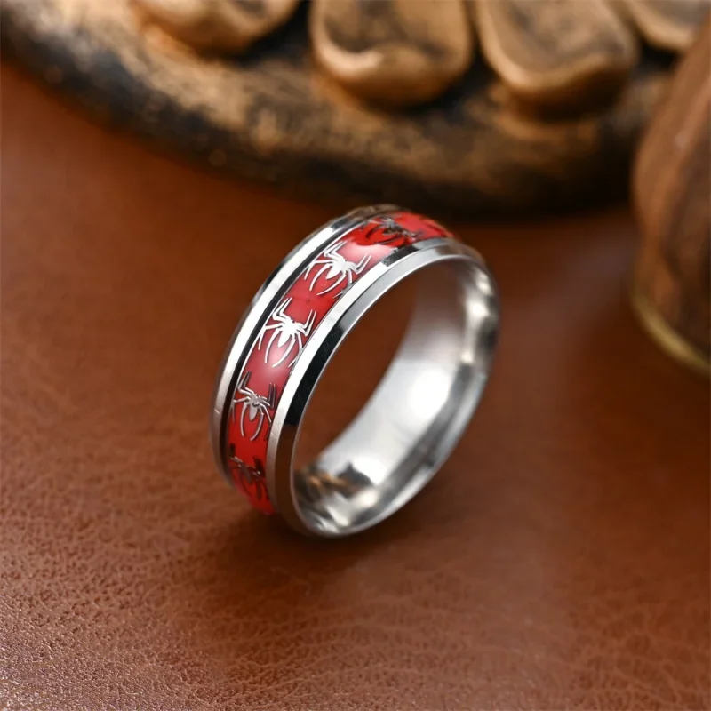 Personalized Red Tungsten Carbide Couple Wedding Ring
