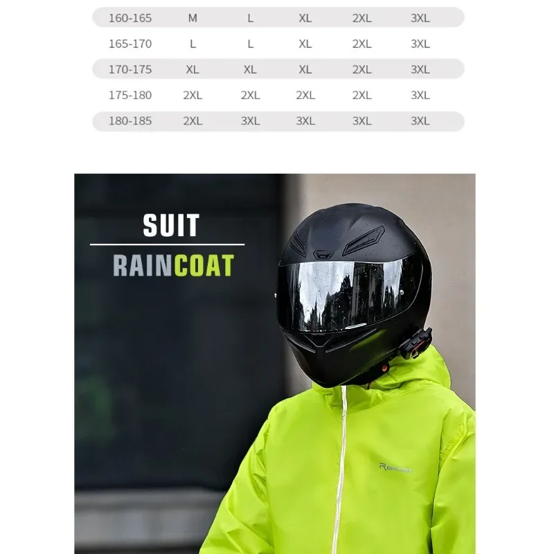 Motorcycle Raincoat Suit Rainstorm Prevention Ultra-thin Jacket Summer Long Body Rain Protection Riding Sun-protective Clothing