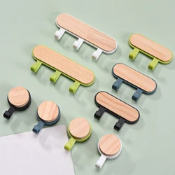 New Decorative Wall Wood Hooks Coat Scarf Bag Hanger Kitchen Accessories Organizer Hook Home Decor Storage Rack Behind Door Hook