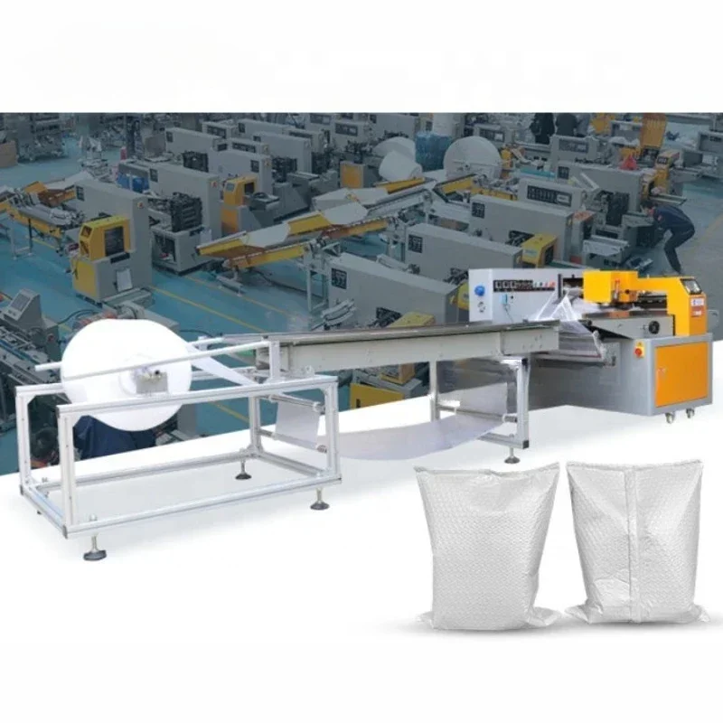 Fully Automatic Bubble Film Bubble Bag Packing Machine /E-commerce Express Bag Pearl Film Wrapping Machine