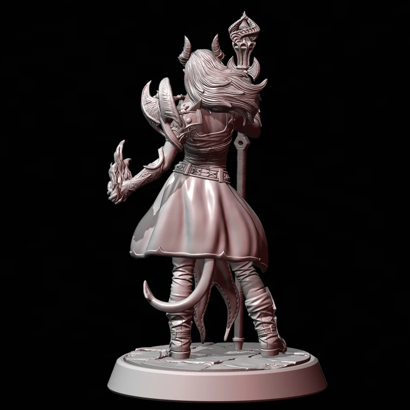 1/24 75mm Resin Model Kits Vampire and Bat Figurine Unpainted No Color RW-007