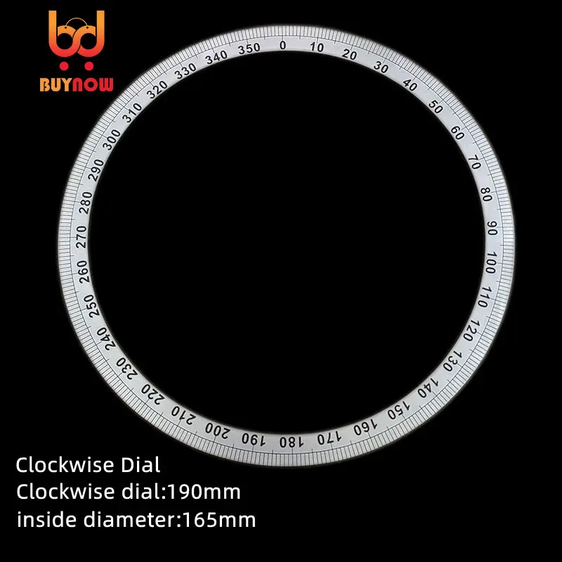 Outer Diameter 190mm Dial Scale Identification Dial Degree Graduated Circle Disk Protractor For Machine Tool Measurement Tools