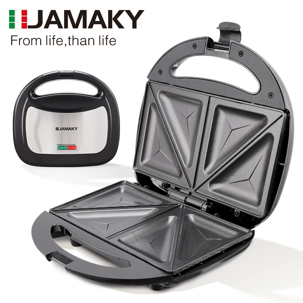 

JAMAKY Hot Sale Professional Kitchen Appliances Electric Sandwich Maker for Home Use Non-stick Coating Plate Sandwich Maker