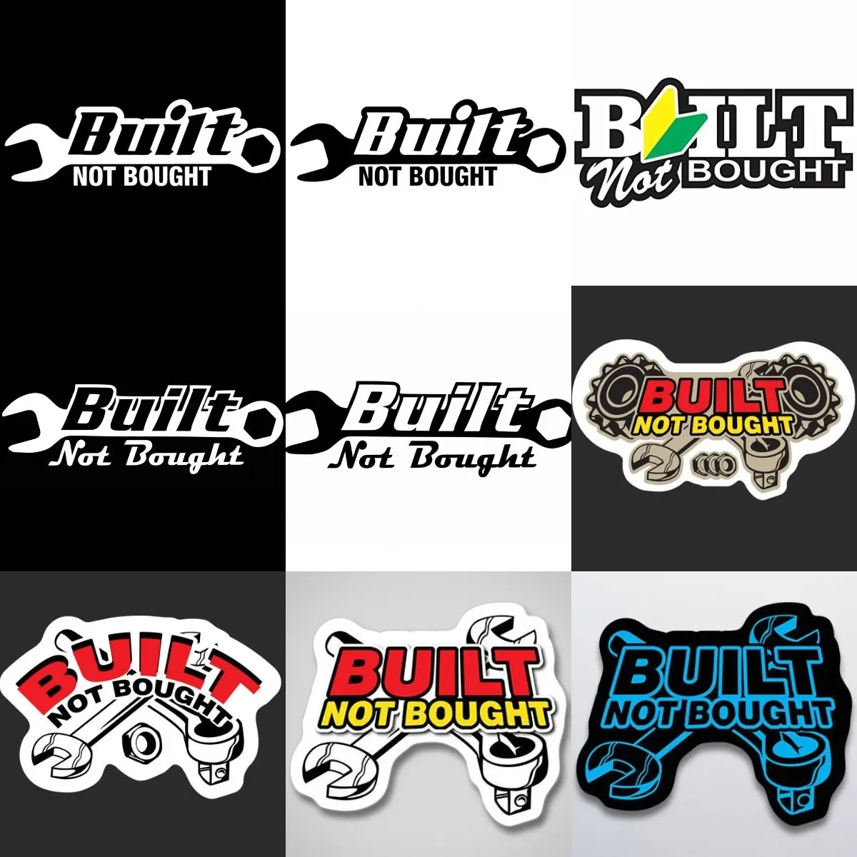 

Build Not Bought Creativity Sticker Laptop Accessories Motorcycle Window Wall Room Truck Bicycle Van Decals Customizable