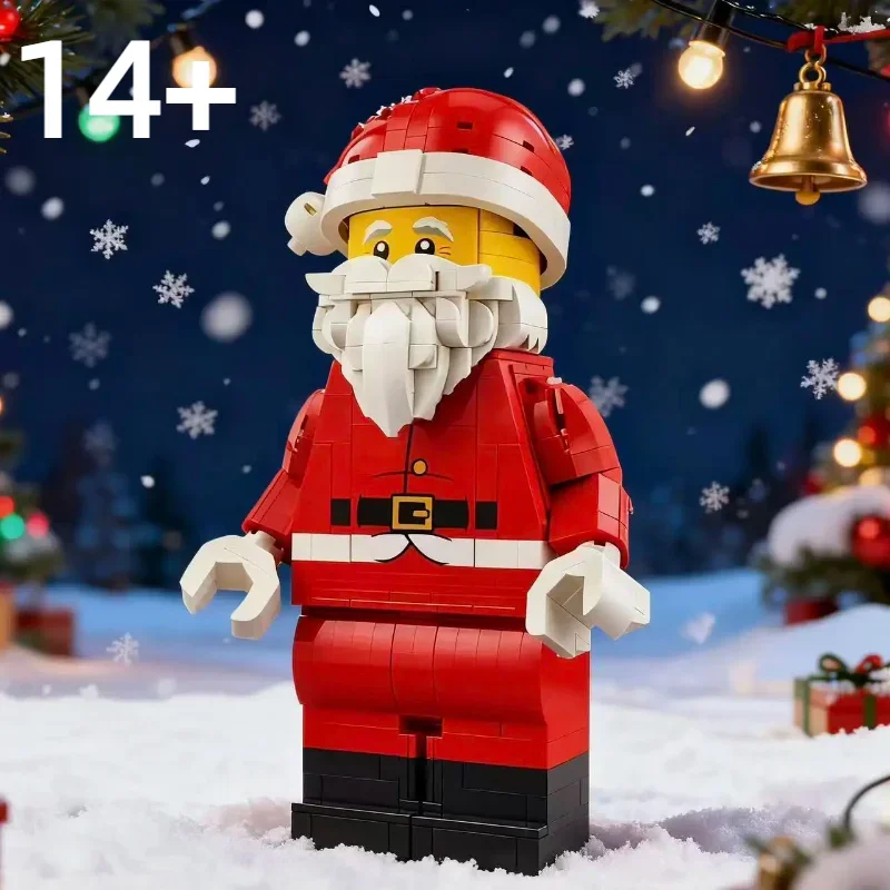 재고 있음 40820 대형 산타클로스 블록 조립 장난감 어린이 및 성인용 크리스마스 홈 장식 선물