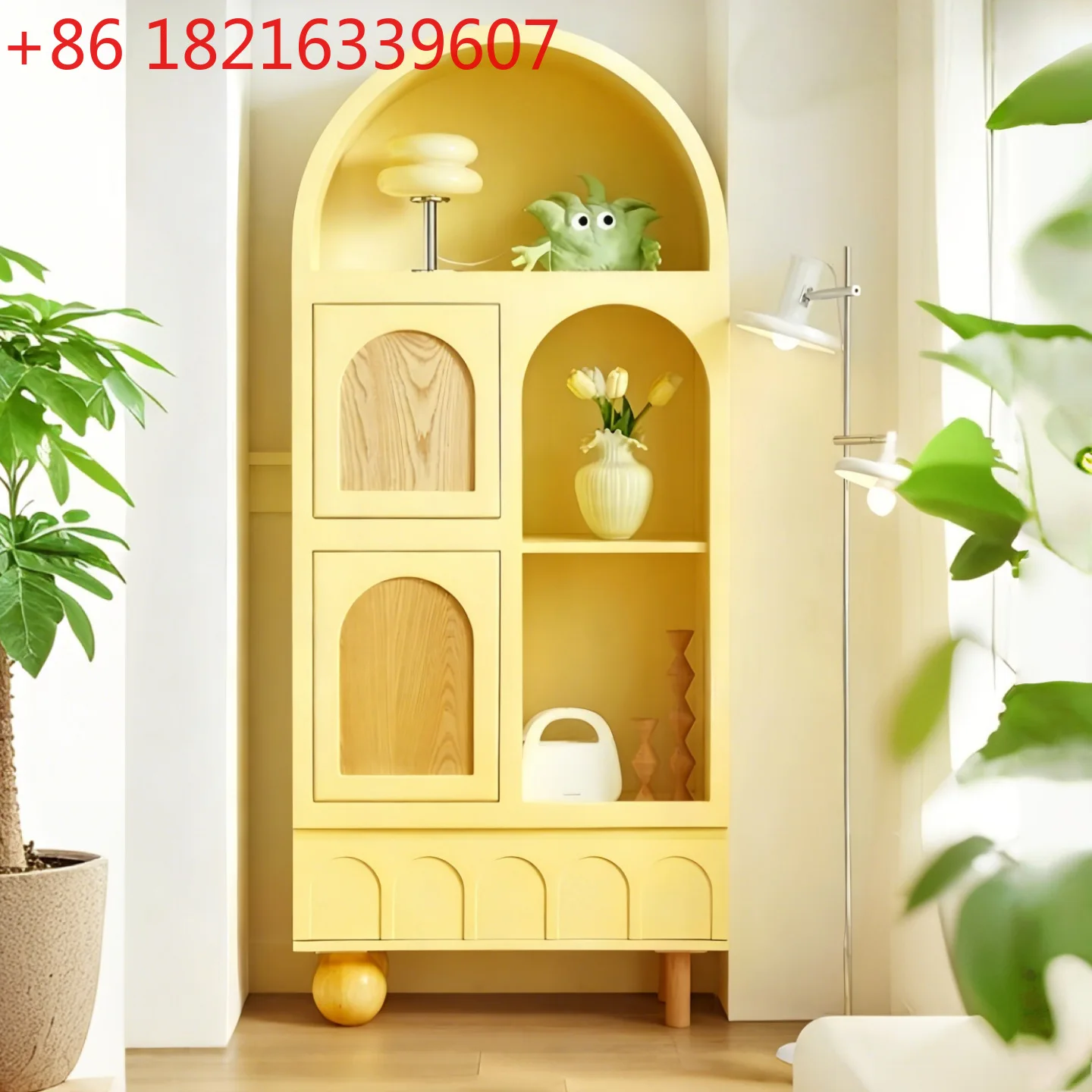 

Итальянский минималистичный книжный шкаф из цельного дерева для гостиной, высокий шкаф, простой современный входной чайный шкаф