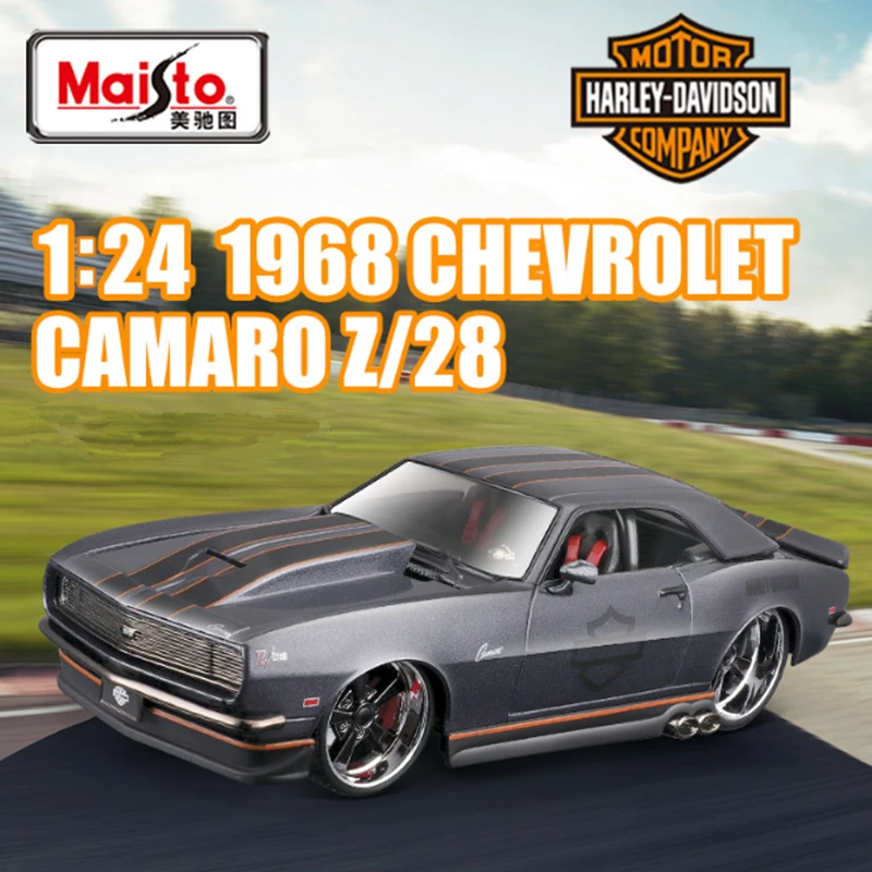 Maisto 1:24 Chevrolet Camaro Z/28 1968 Alloy Sports Car Model Diecasts Metal Racing Vehicles Car Model Simulation Kids Toys Gift