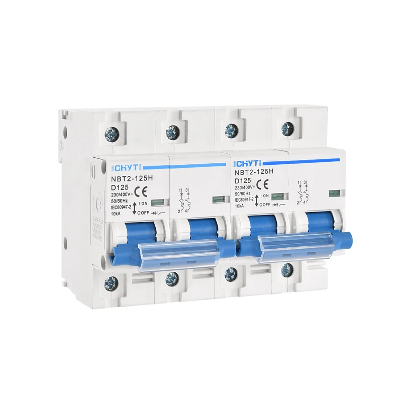 3PCS CHYT Electric 125A 100A 4 Pole Manual Modular Changeover Switch Transfer MTS Changeover Manual Transfer Switch