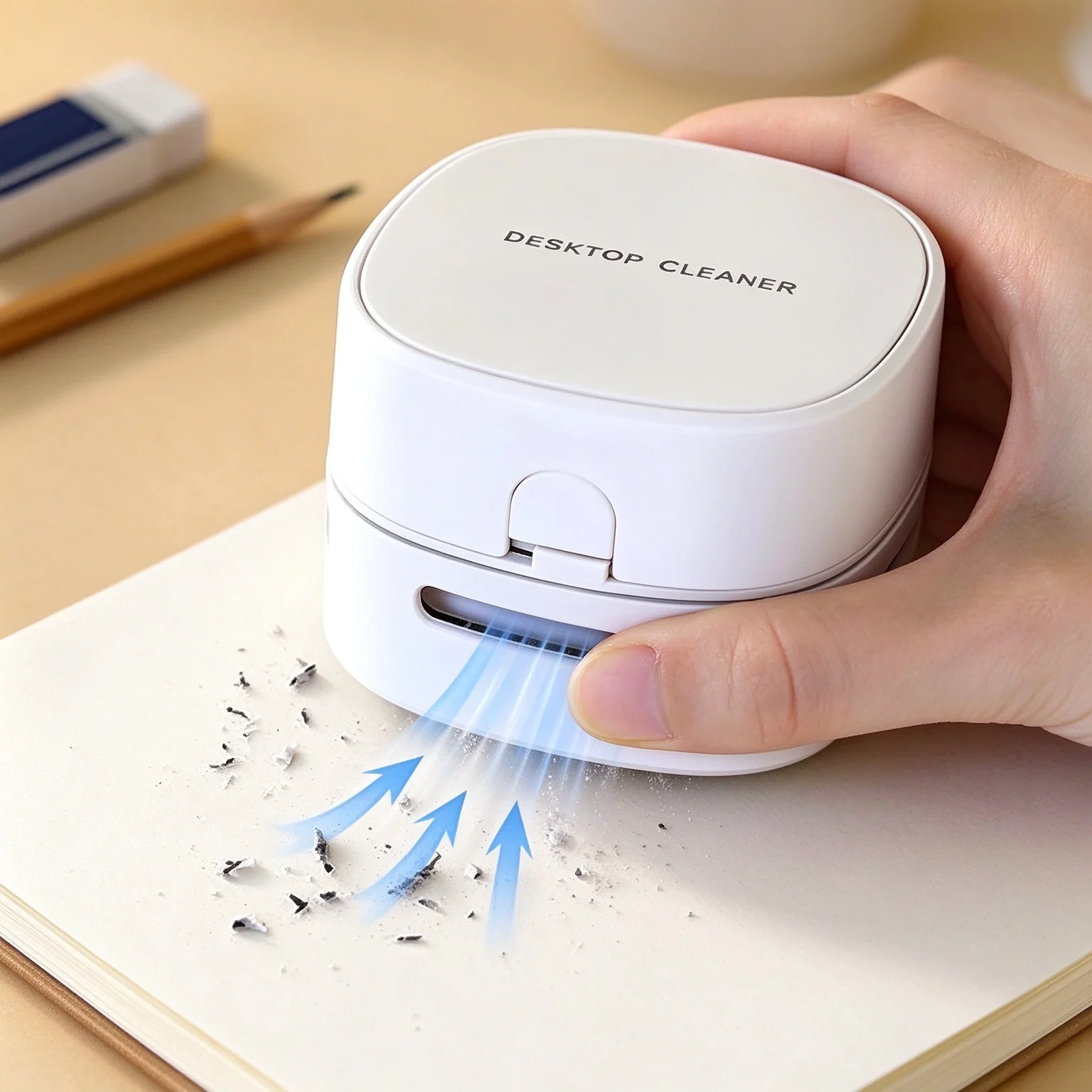 USB Mini Desktop Vacuum Cleaner Portable Table Dust Collector for Office Keyboard Hair Paper Ash Cleaning