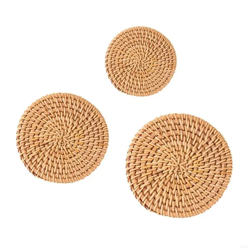 U2JC Elegant Rattan Teas Delicate Cup Mats Suitable For Various Occasion