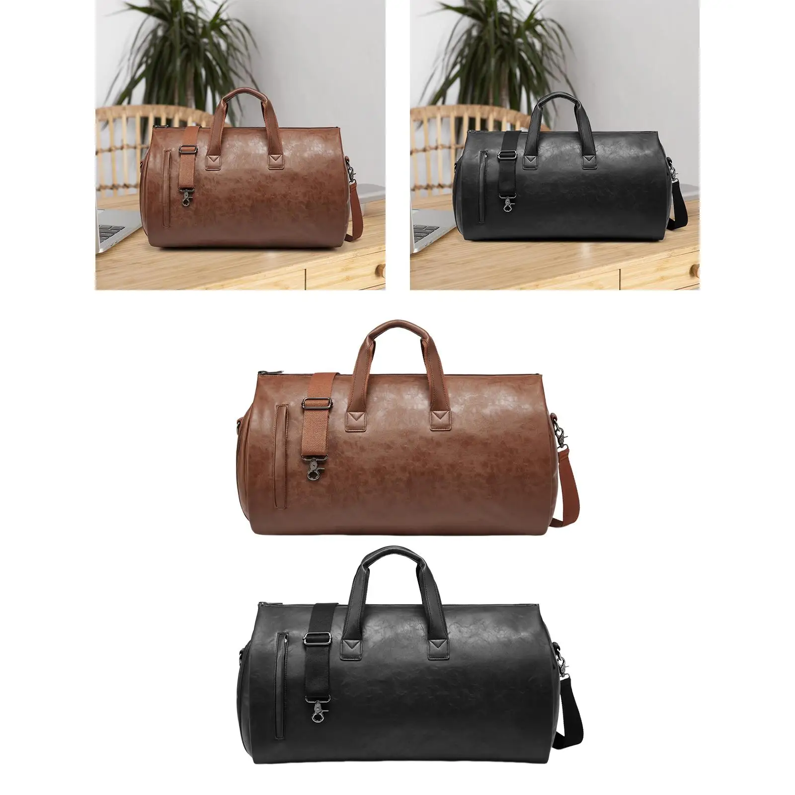 

Leather Duffle Bag Large Capacity Carry on Bag Shoulder Bag Luggage Bag Tote