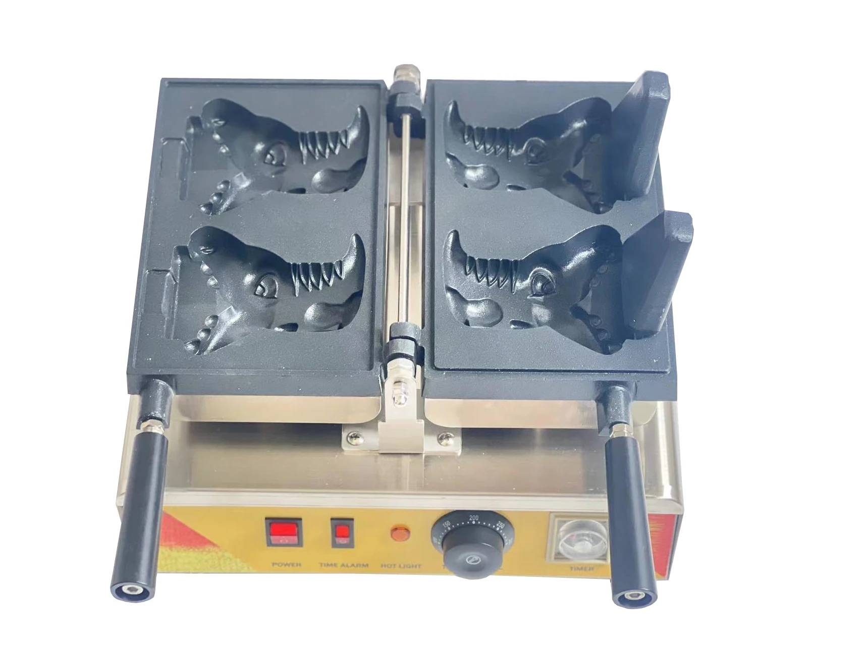 2 قطعة شكل التمساح الهراء آلة كهربائية مفتوحة الفم الدب نوع Taiyaki الآيس كريم الهراء صانع 1800 واط التجارية وجبة خفيفة بيكر #1