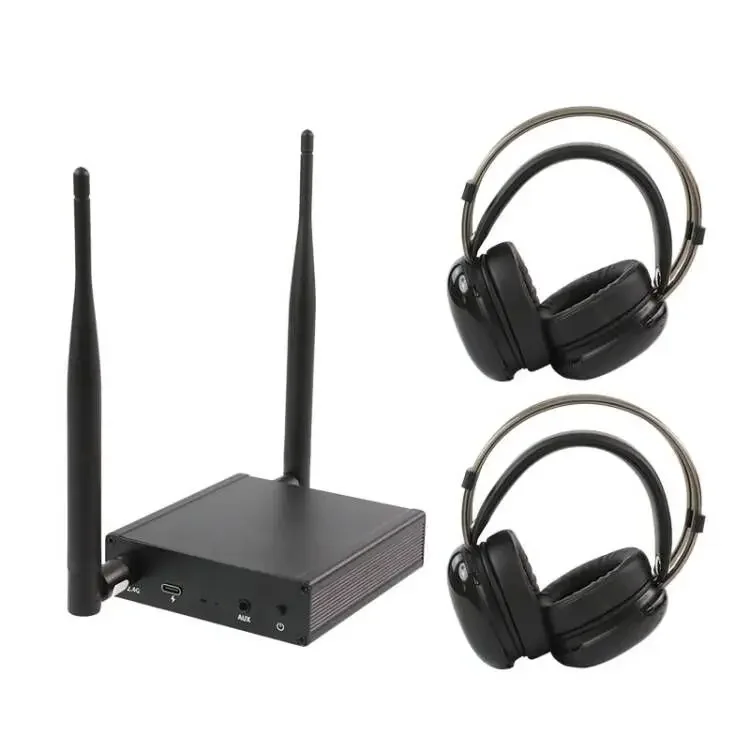 

Silent party stage wireless one-to-many head-mounted luminous headset earphone director