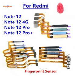 For Xiaomi Redmi Note 12 Pro Pro+ Plus 4G 5G Home Button Fingerprint Sensor Flex With Power Key Button Flex Cable