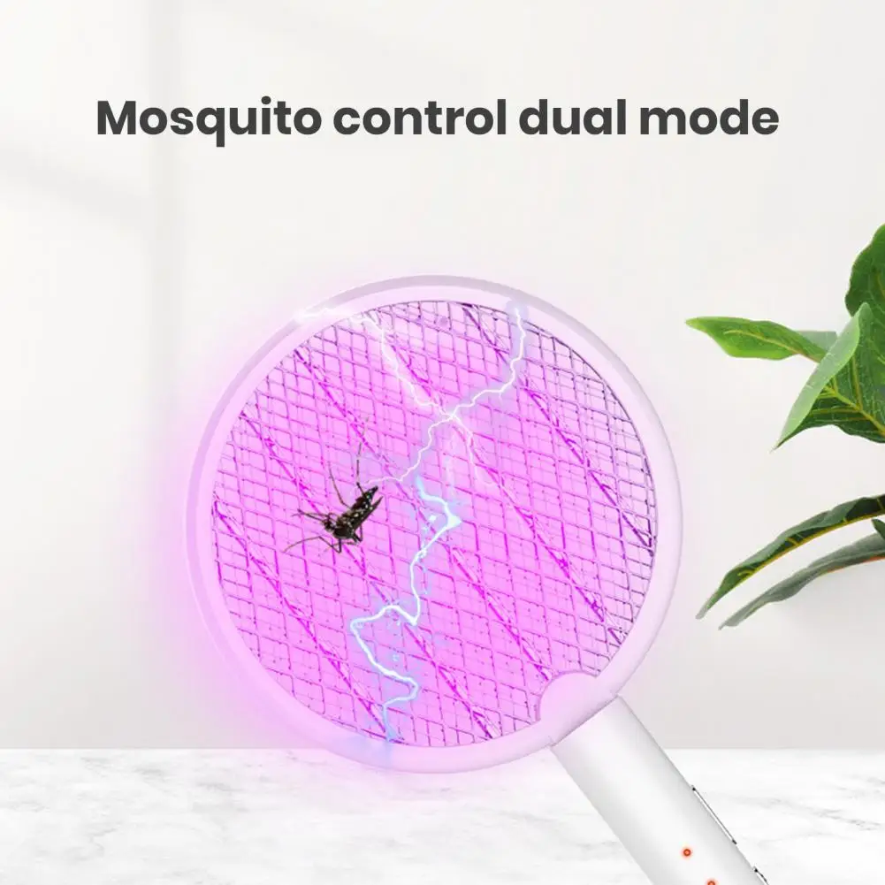 Electric Mosquito Zapper  Convenient Energy-saving Plastic  Mosquito Lamp Swatter with 3-Layer Safety Mesh Household Supplies