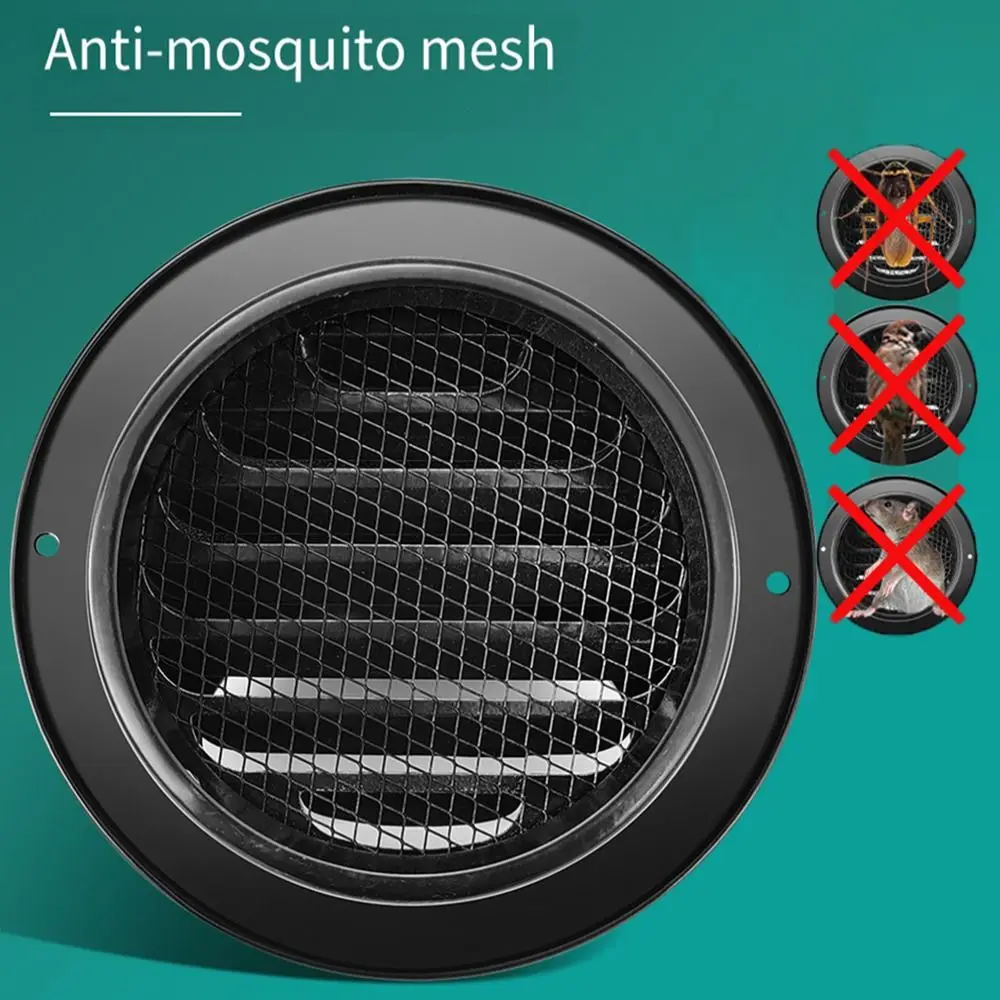 Stainless Steel Stainless Air Vent Cap Black Rainproof Windproof Exhaust Wind Deflector Insect Screen Mesh Anti-Rust Durable