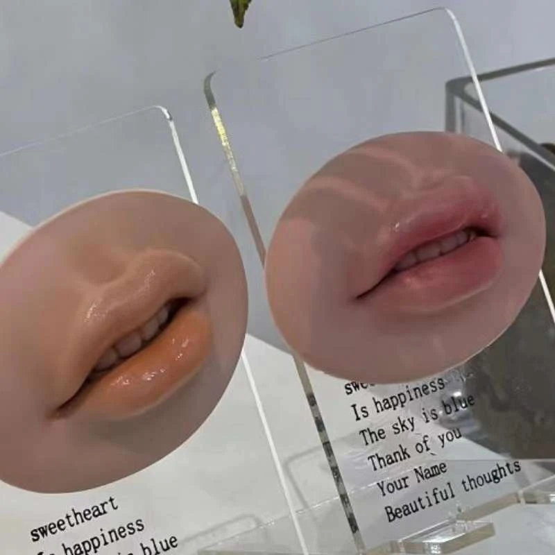 Módulo de labios de pitido 5d para tatuaje, nuevo módulo de silicona para práctica de labios europea, módulo sólido 5D