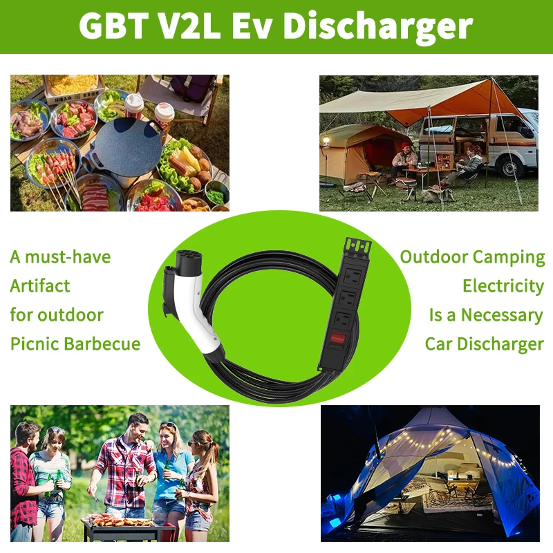 WUFEN المكسيك BYD V2L محول GBT V2L مفرغ 16A 110 فولت الولايات المتحدة التوصيل المحمولة مركبة كهربية V2H مفرغ للسيارة المستوردة الصين