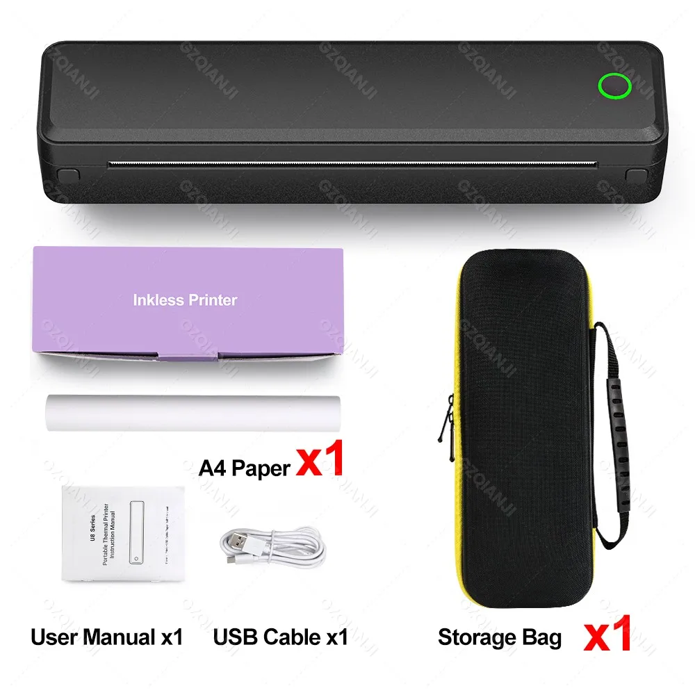 U8 Series Portable Thermal Printer 本体 U8 Portable A4 Thermal Printer 210mm 216mm USB Bluetooth Mobile
