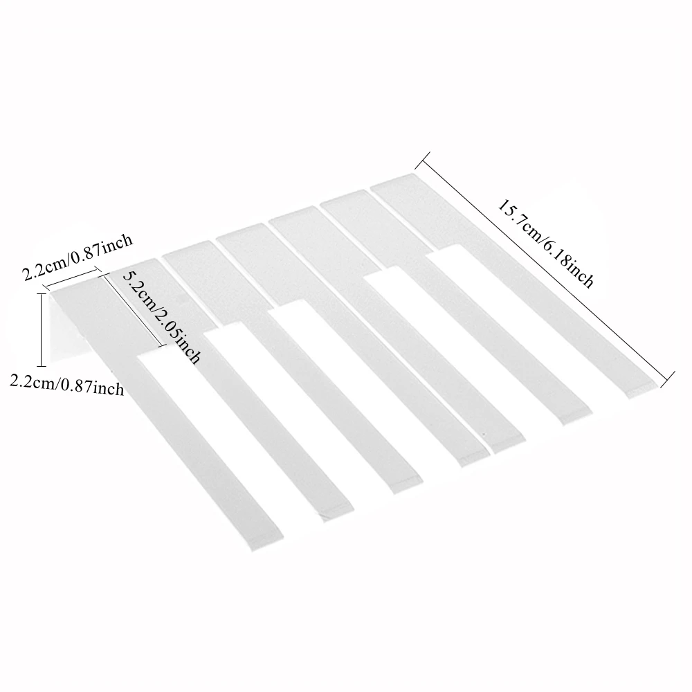 52pcs 5.2cm/2.05inch White Color Complete Set Piano Key Tops with Fronts, Piano Replacement Repair Parts