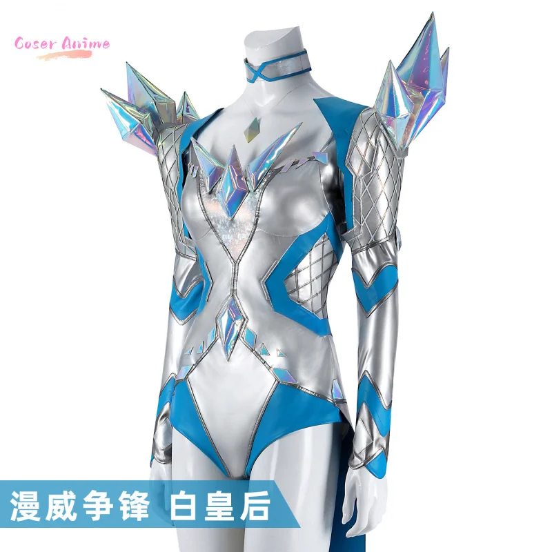 زي الملكة البيضاء التأثيري إيما فروست المنافسين زي الهالوين كرنفال حفلة عيد الميلاد لعب دور الملابس الملابس للنساء